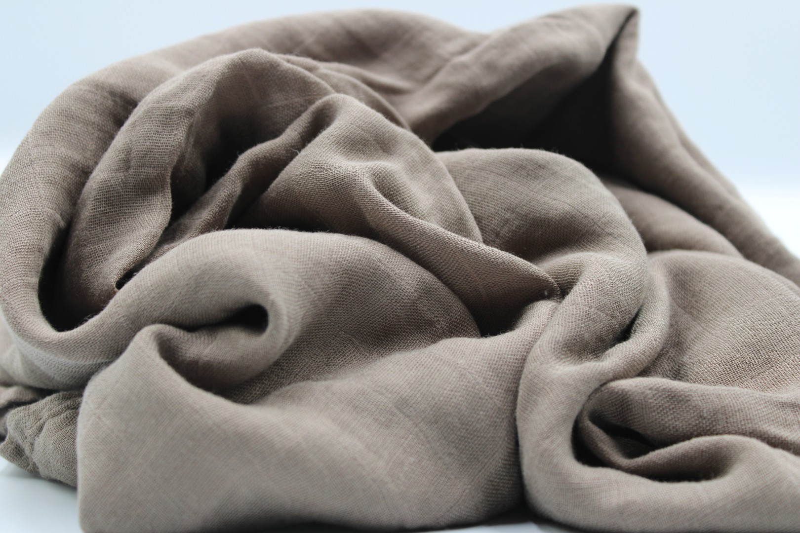 Muslin Cloth Baby Blanket Swaddle Dark Brown