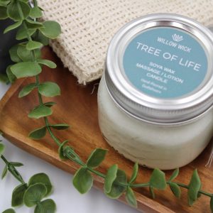 Tree of Life Massage Lotion and Candle