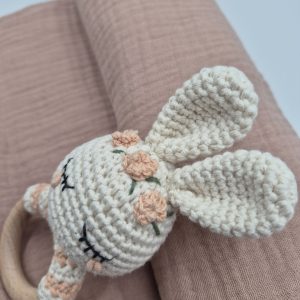 Crochet bunny rabbit rattle